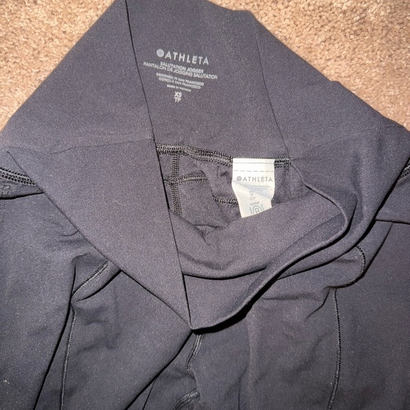 Athleta Black Salutation Jogger Pants - Picture 2 of 3